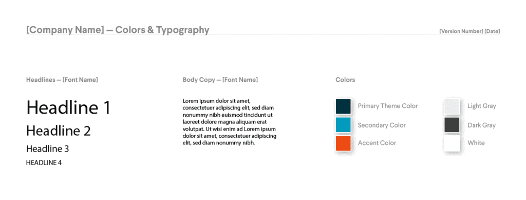 colors and typography