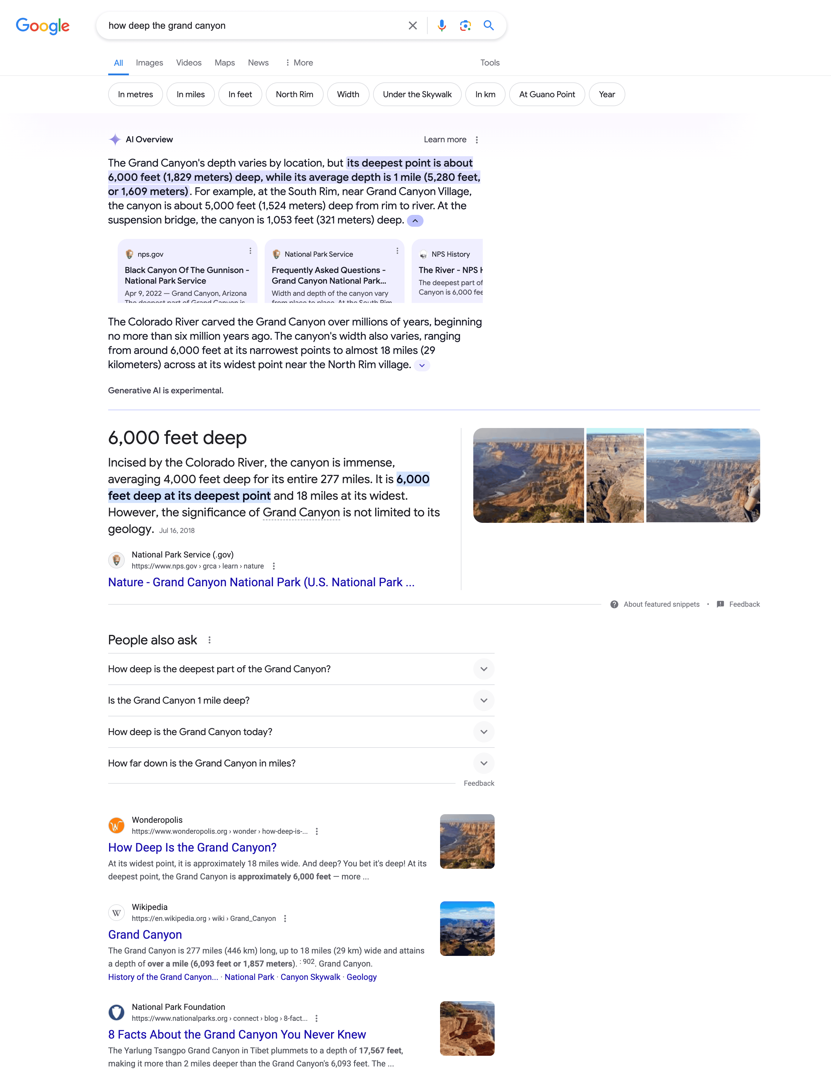 A screenshot of the search results page with the organic results pushed way down the page